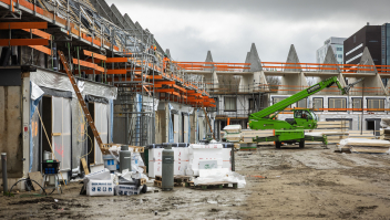 Een nieuwbouwproject in Delft, afgelopen februari.