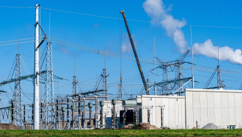 Een hoogspanningsstation van TenneT in de Noord-Brabantse gemeente Geertruidenberg.